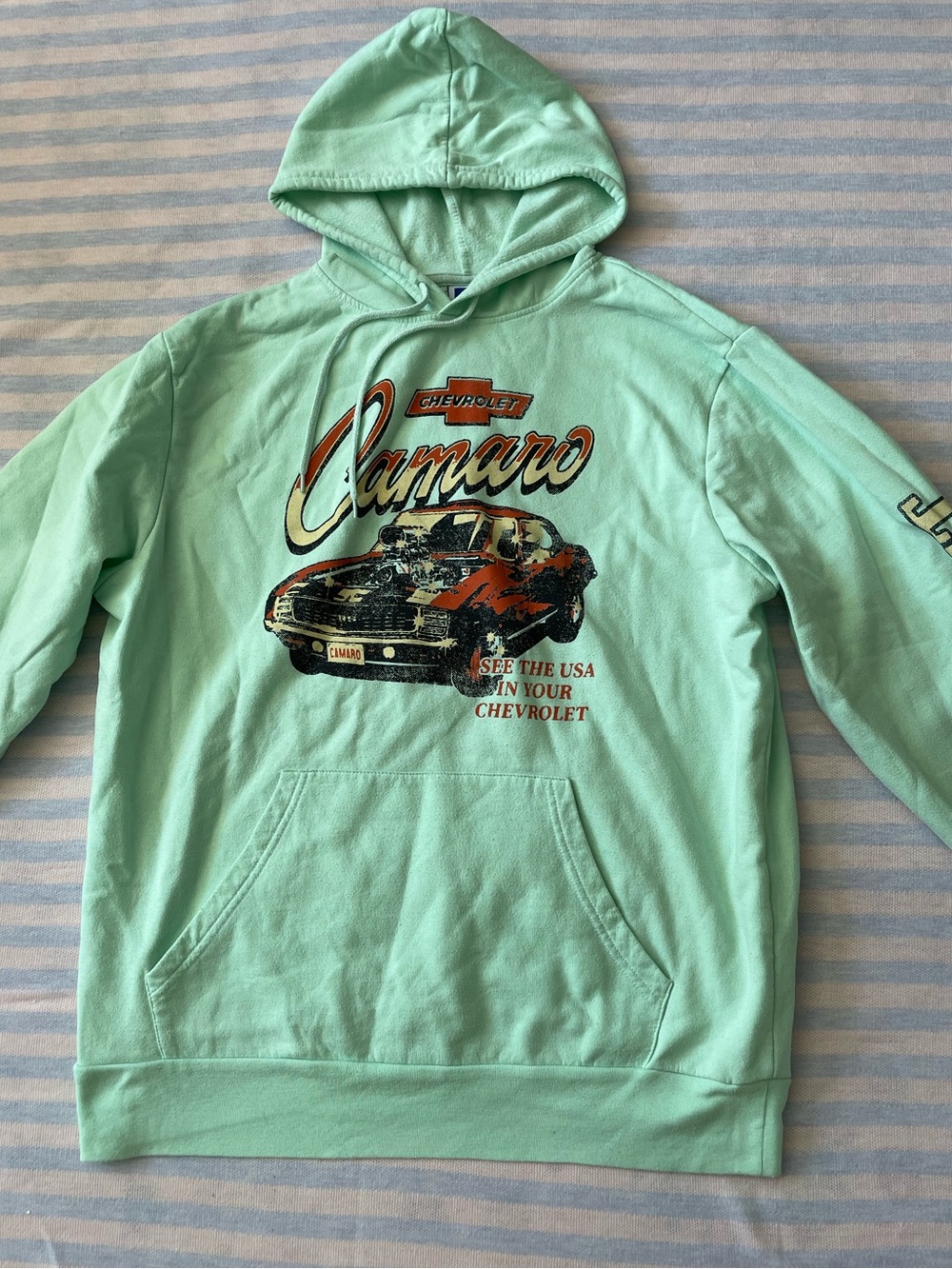Women’s GM Camaro Graphic Hoodie Sweatshirt - Mint Green
